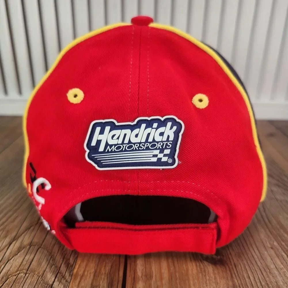 Du Pont Motorsports Jeff Gordon #24 Hendrick Strapback Hat Cap Racing Red NASCAR